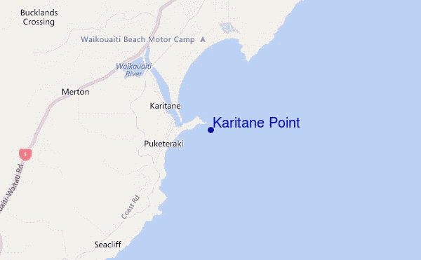 mapa de ubicación de Karitane Point
