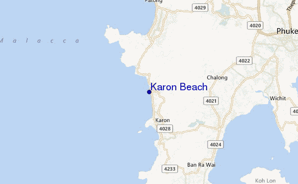 mapa de ubicación de Karon Beach