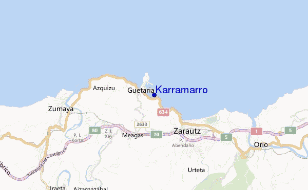 mapa de ubicación de Karramarro