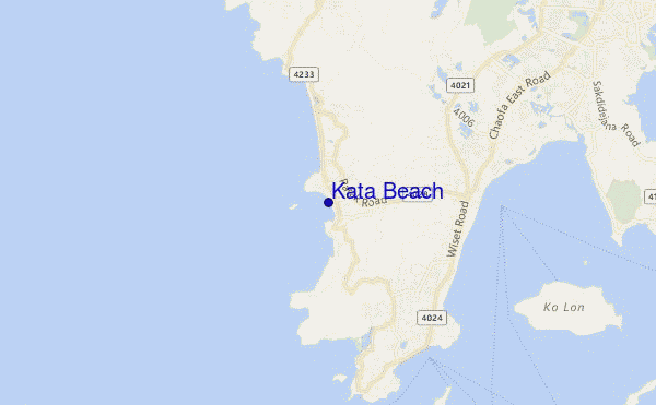 mapa de ubicación de Kata Beach