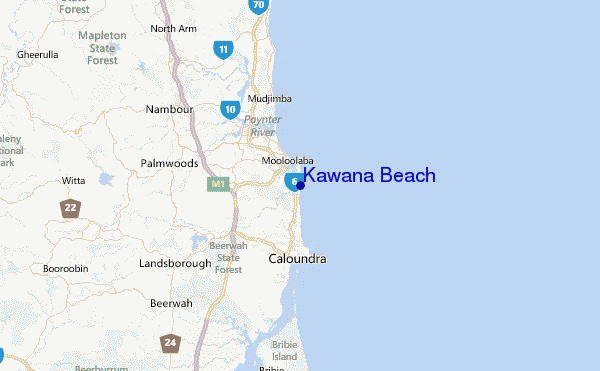 Kawana Beach Location Map