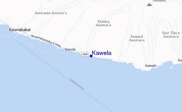 mapa de ubicación de Kawela