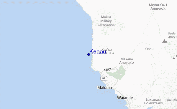 mapa de ubicación de Keaau