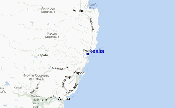 mapa de ubicación de Kealia