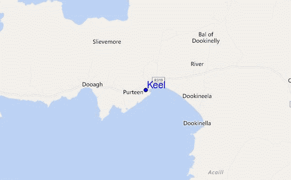 mapa de ubicación de Keel
