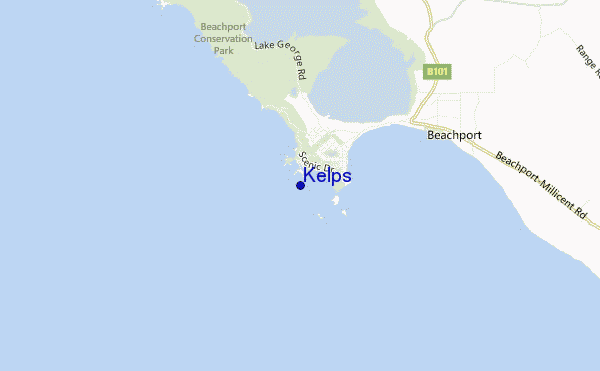 mapa de ubicación de Kelps