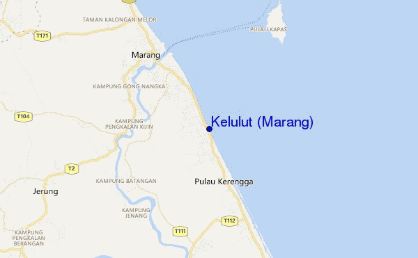 mapa de ubicación de Kelulut (Marang)