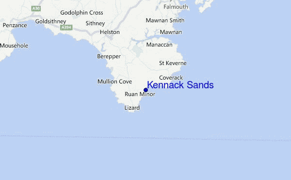 Kennack Sands Location Map
