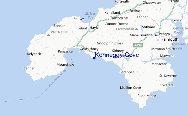 Kenneggy Cove Location Map