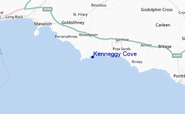 mapa de ubicación de Kenneggy Cove