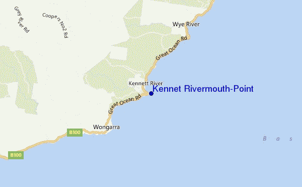 mapa de ubicación de Kennet Rivermouth/Point