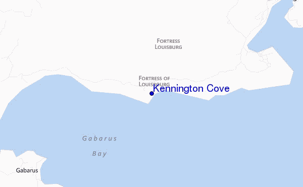 mapa de ubicación de Kennington Cove