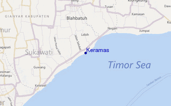 mapa de ubicación de Keramas