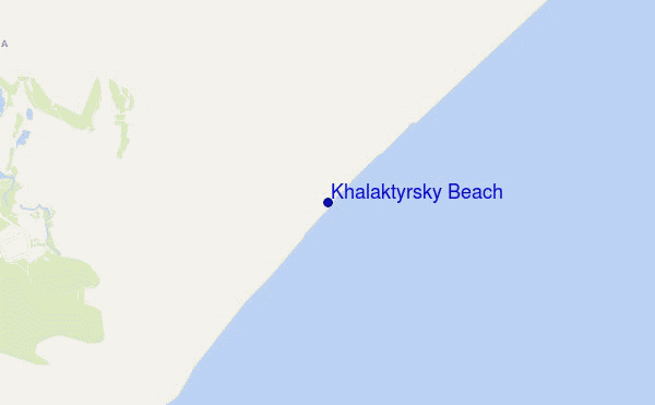 mapa de ubicación de Khalaktyrsky Beach