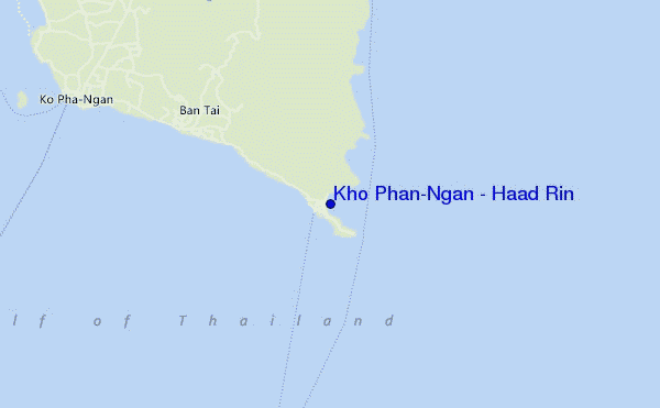 mapa de ubicación de Kho Phan-Ngan - Haad Rin
