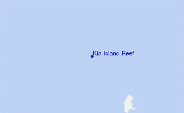 mapa de ubicación de Kia Island Reef