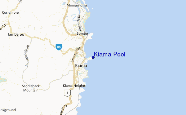 mapa de ubicación de Kiama Pool