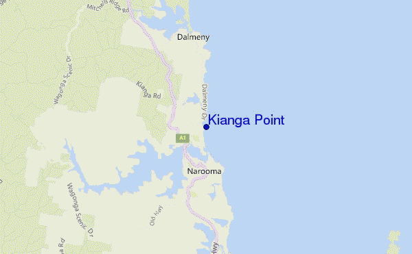 mapa de ubicación de Kianga Point