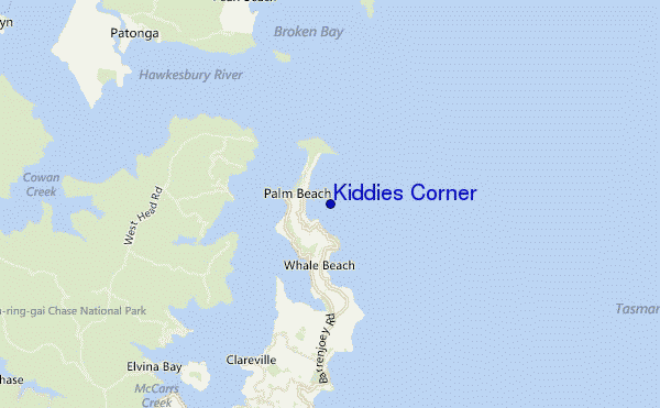 mapa de ubicación de Kiddies Corner