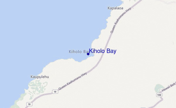 mapa de ubicación de Kiholo Bay