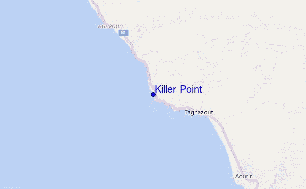 mapa de ubicación de Killer Point