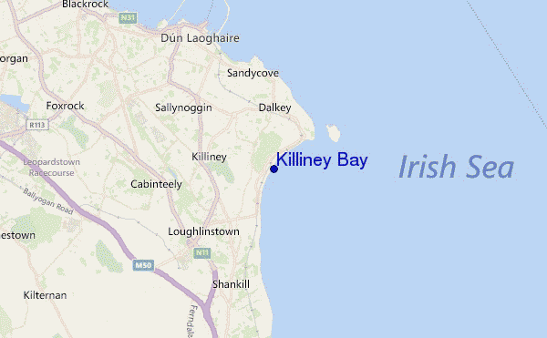 mapa de ubicación de Killiney Bay