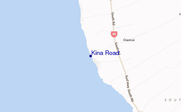 mapa de ubicación de Kina Road