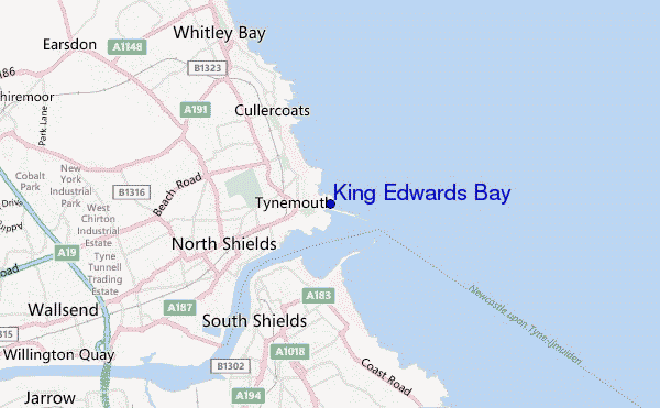 mapa de ubicación de King Edwards Bay