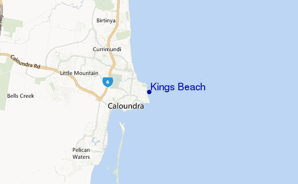 mapa de ubicación de Kings Beach
