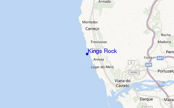 mapa de ubicación de Kings Rock