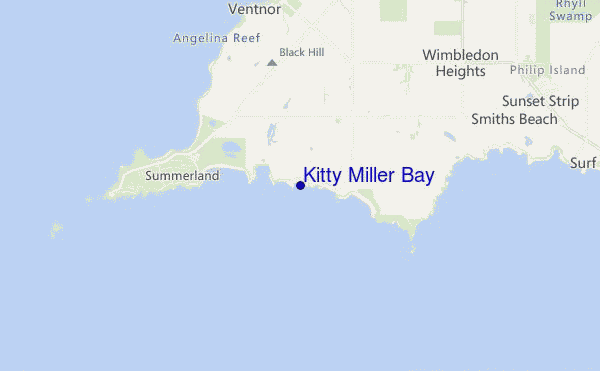mapa de ubicación de Kitty Miller Bay