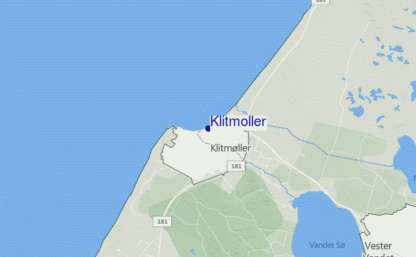 mapa de ubicación de Klitmoller