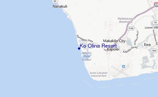 mapa de ubicación de Ko Olina Resort