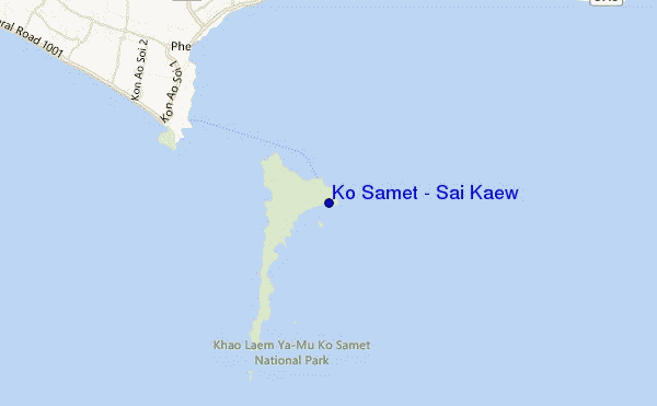 mapa de ubicación de Ko Samet - Sai Kaew