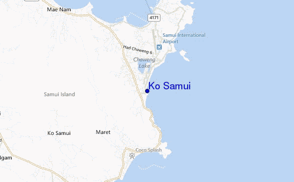 mapa de ubicación de Ko Samui