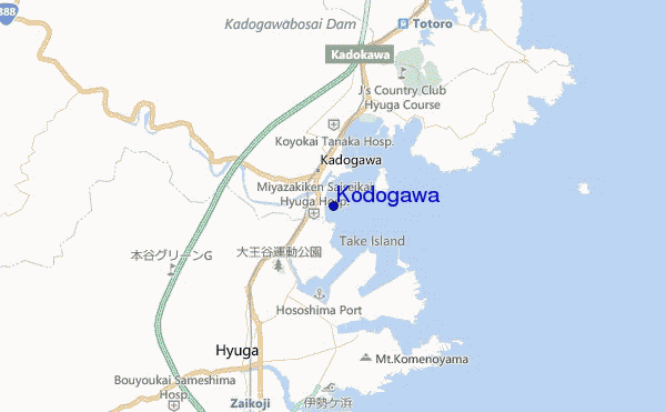 mapa de ubicación de Kodogawa