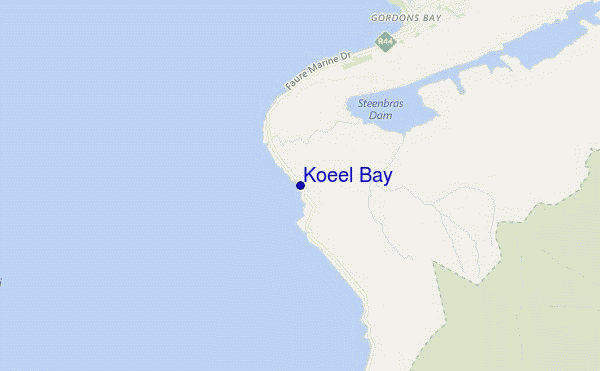 mapa de ubicación de Koeel Bay