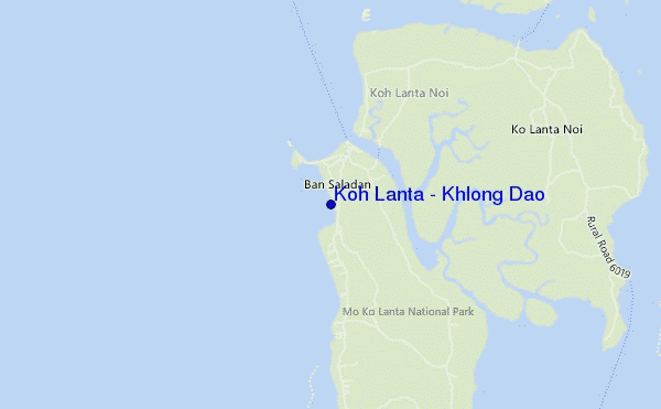 mapa de ubicación de Koh Lanta - Khlong Dao