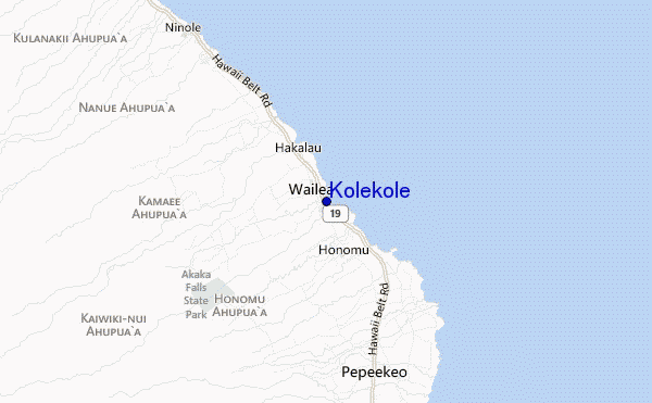 mapa de ubicación de Kolekole