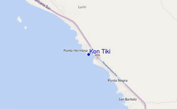 mapa de ubicación de Kon Tiki