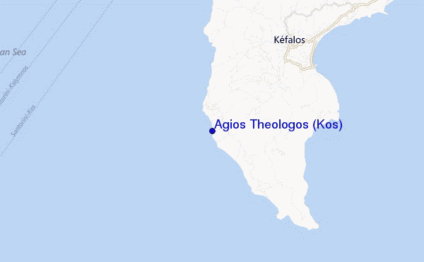 mapa de ubicación de Agios Theologos (Kos)