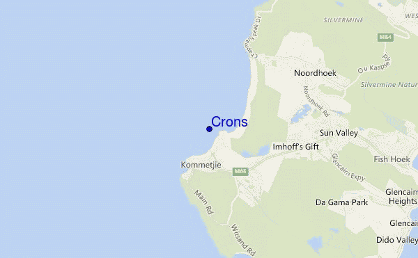 mapa de ubicación de Crons
