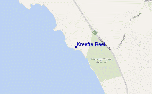 mapa de ubicación de Kreefte Reef