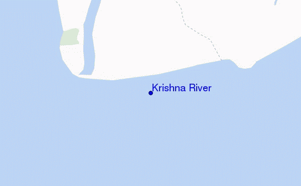 mapa de ubicación de Krishna River