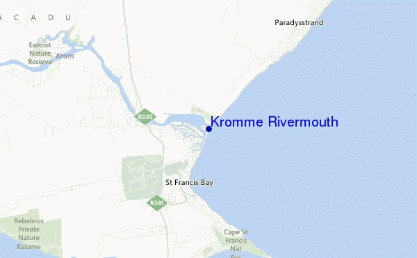 mapa de ubicación de Kromme Rivermouth