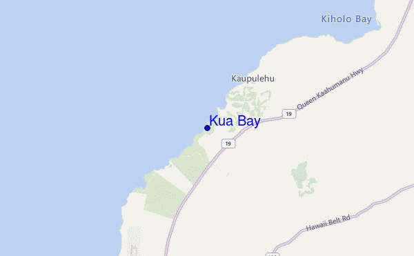 mapa de ubicación de Kua Bay