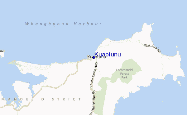 mapa de ubicación de Kuaotunu