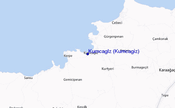mapa de ubicación de Kumcağız (Kumcagiz)