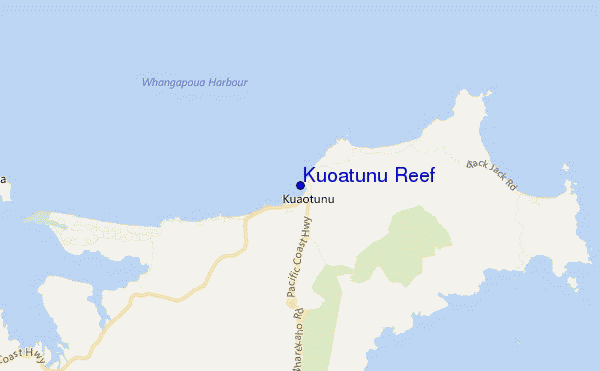 mapa de ubicación de Kuoatunu Reef