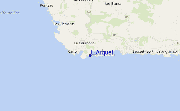 mapa de ubicación de L'Arquet